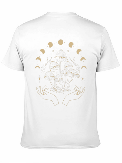 Mystical Mushroom Moon Phase Graphic Tee
