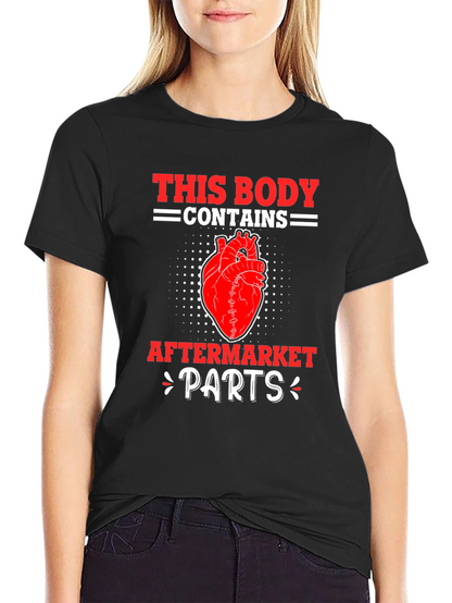 Funny Aftermarket Parts Heart Graphic T-Shirt