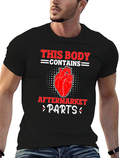 Funny Aftermarket Parts Heart Graphic T-Shirt