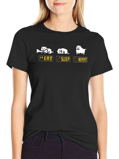 Eat Sleep Repeat Dog T-Shirt