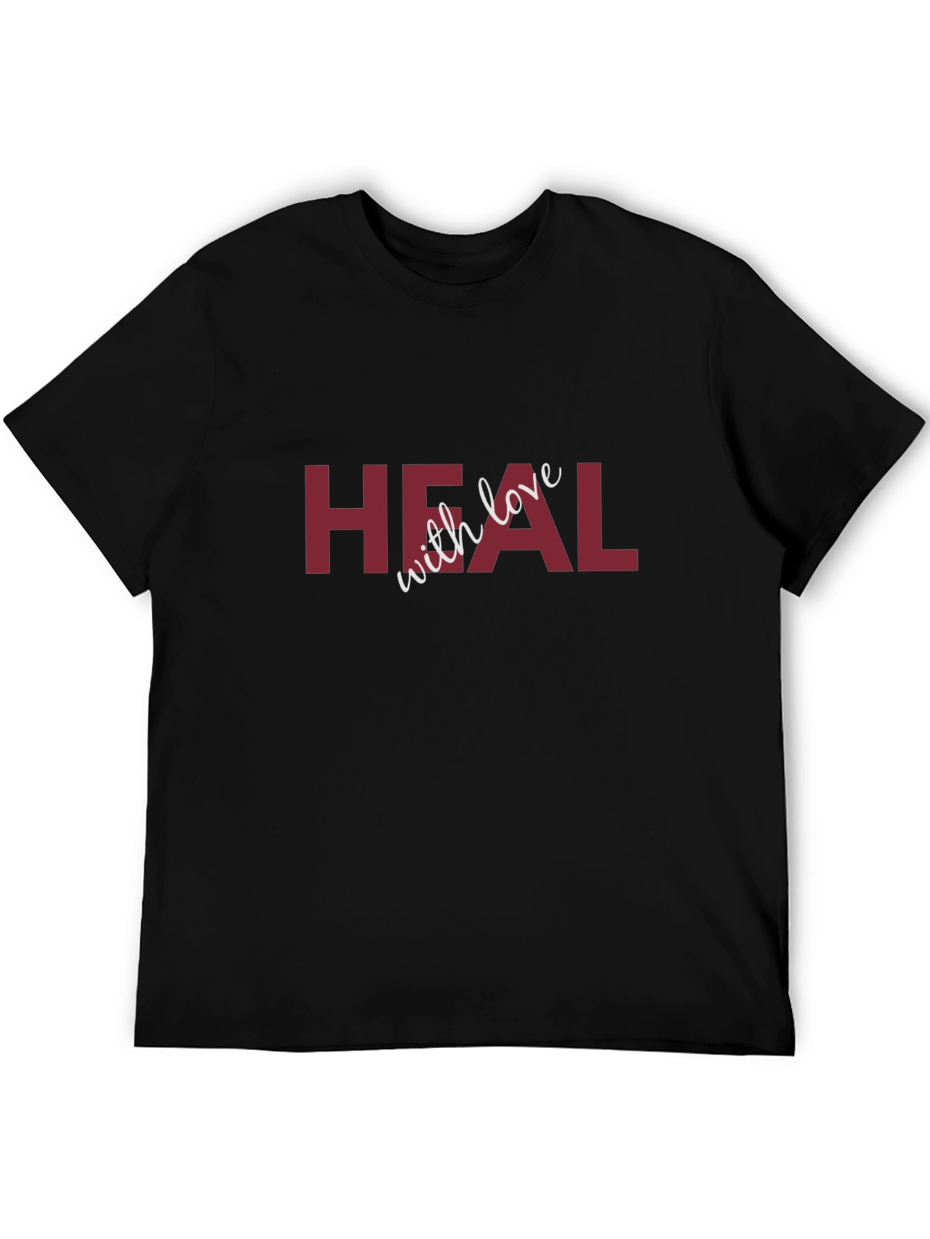 Heal with Love Graphic Black T-Shirt