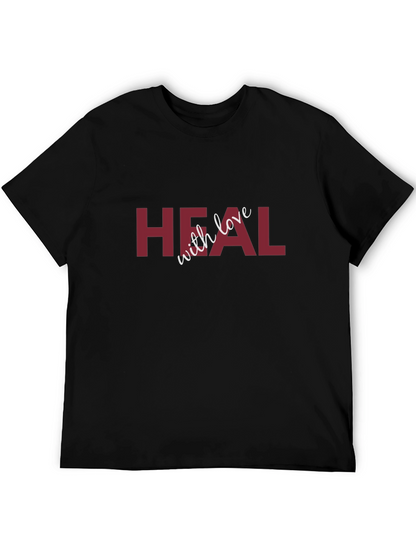 Heal with Love Graphic Black T-Shirt