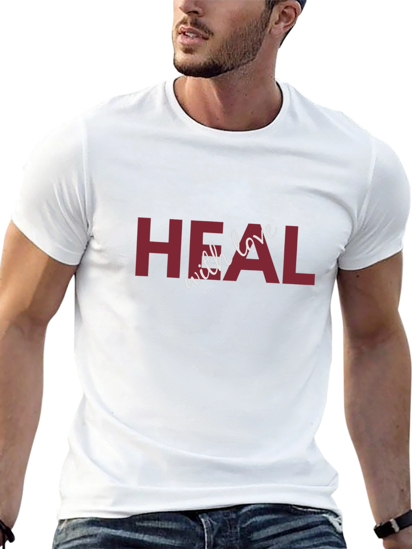 Heal with Love Graphic Black T-Shirt