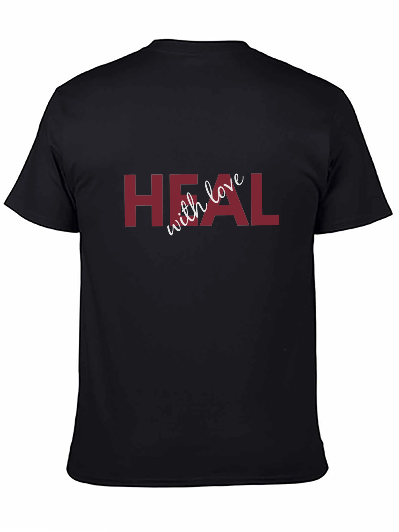 Heal with Love Graphic Black T-Shirt