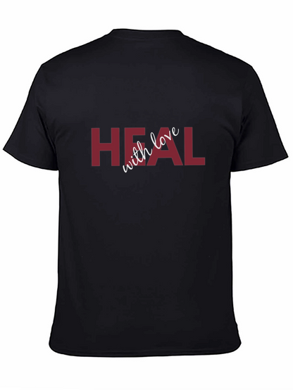 Heal with Love Graphic Black T-Shirt
