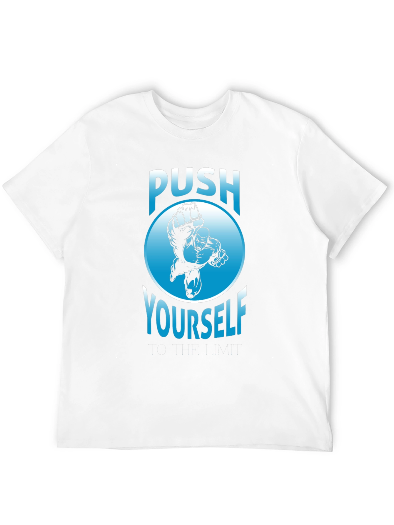 Push Yourself Graphic T-Shirt - Black Crew Neck Tee