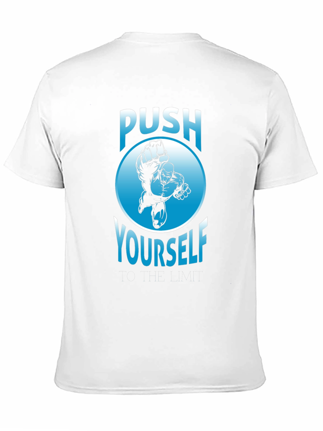Push Yourself Graphic T-Shirt - Black Crew Neck Tee