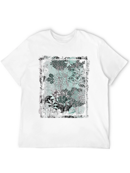 Distressed Floral Graphic Black T-Shirt