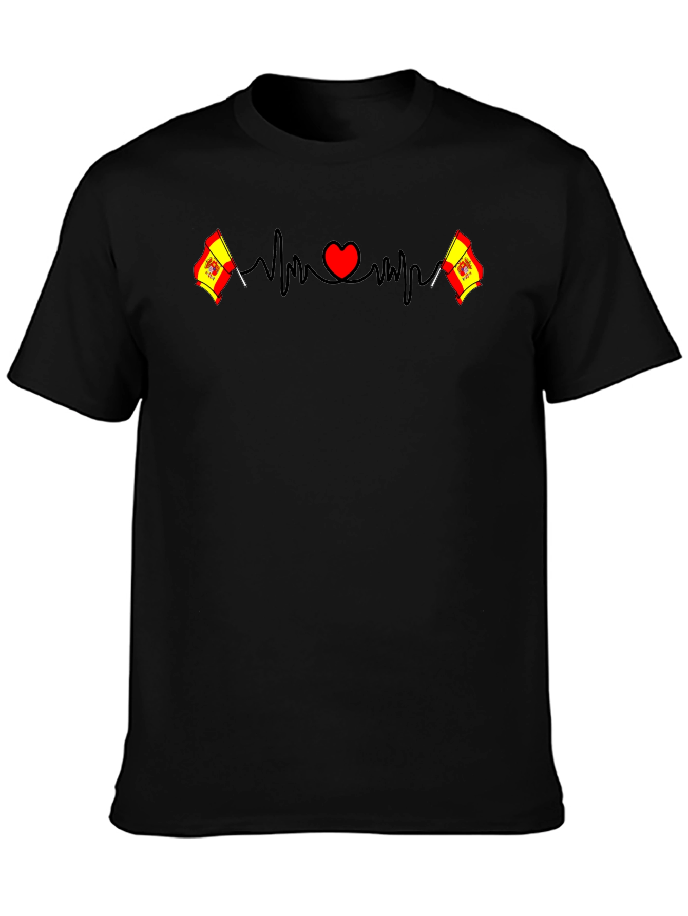 Spain Heartbeat T-Shirt - Spanish Pride Tee