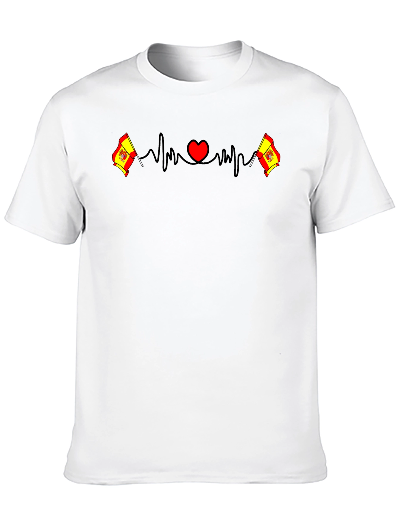Spain Heartbeat T-Shirt - Spanish Pride Tee