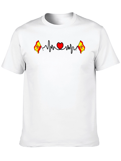 Spain Heartbeat T-Shirt - Spanish Pride Tee