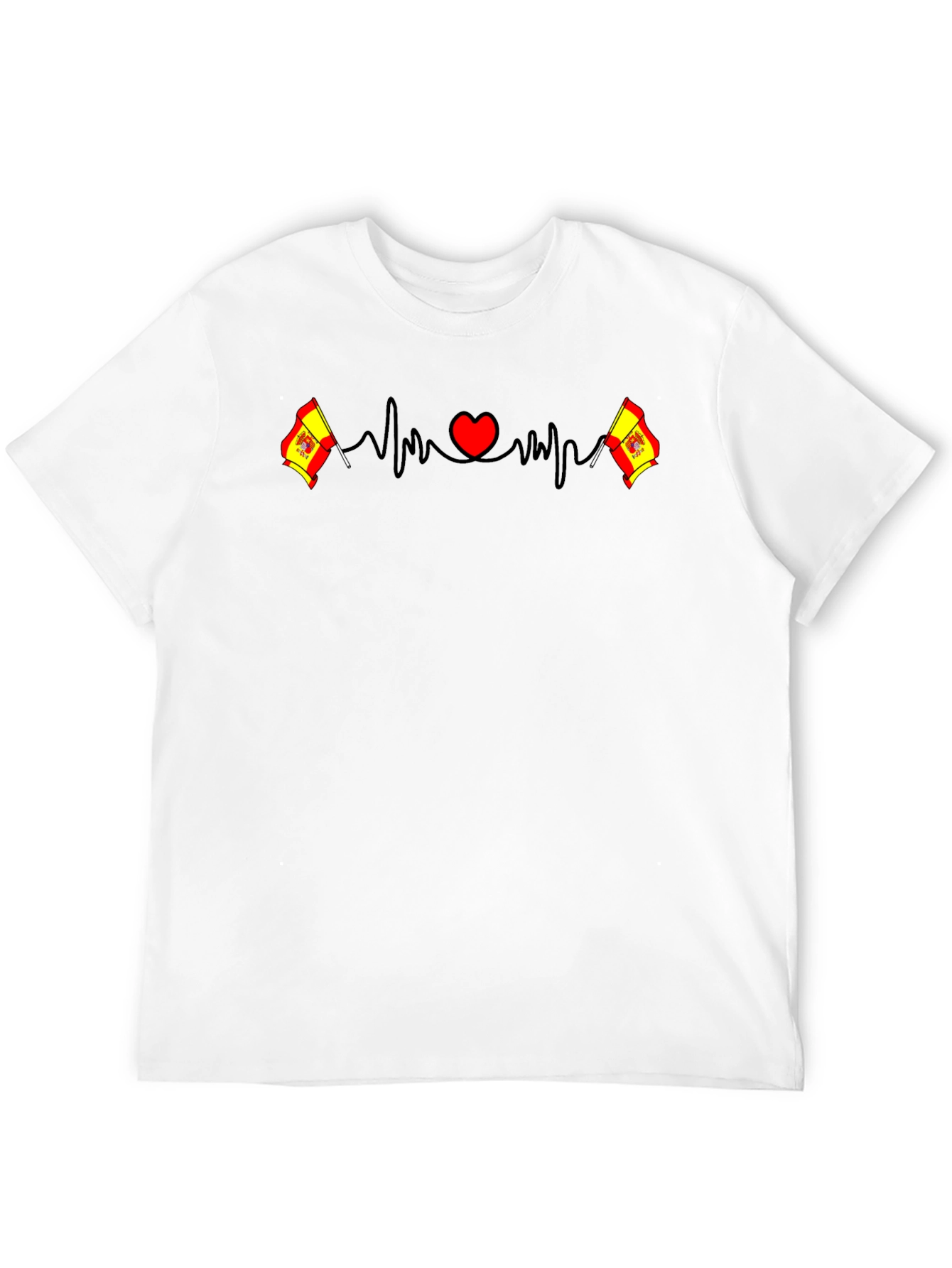Spain Heartbeat T-Shirt - Spanish Pride Tee