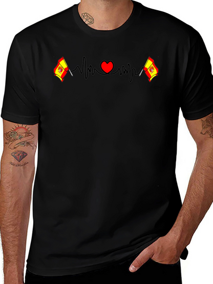 Spain Heartbeat T-Shirt - Spanish Pride Tee
