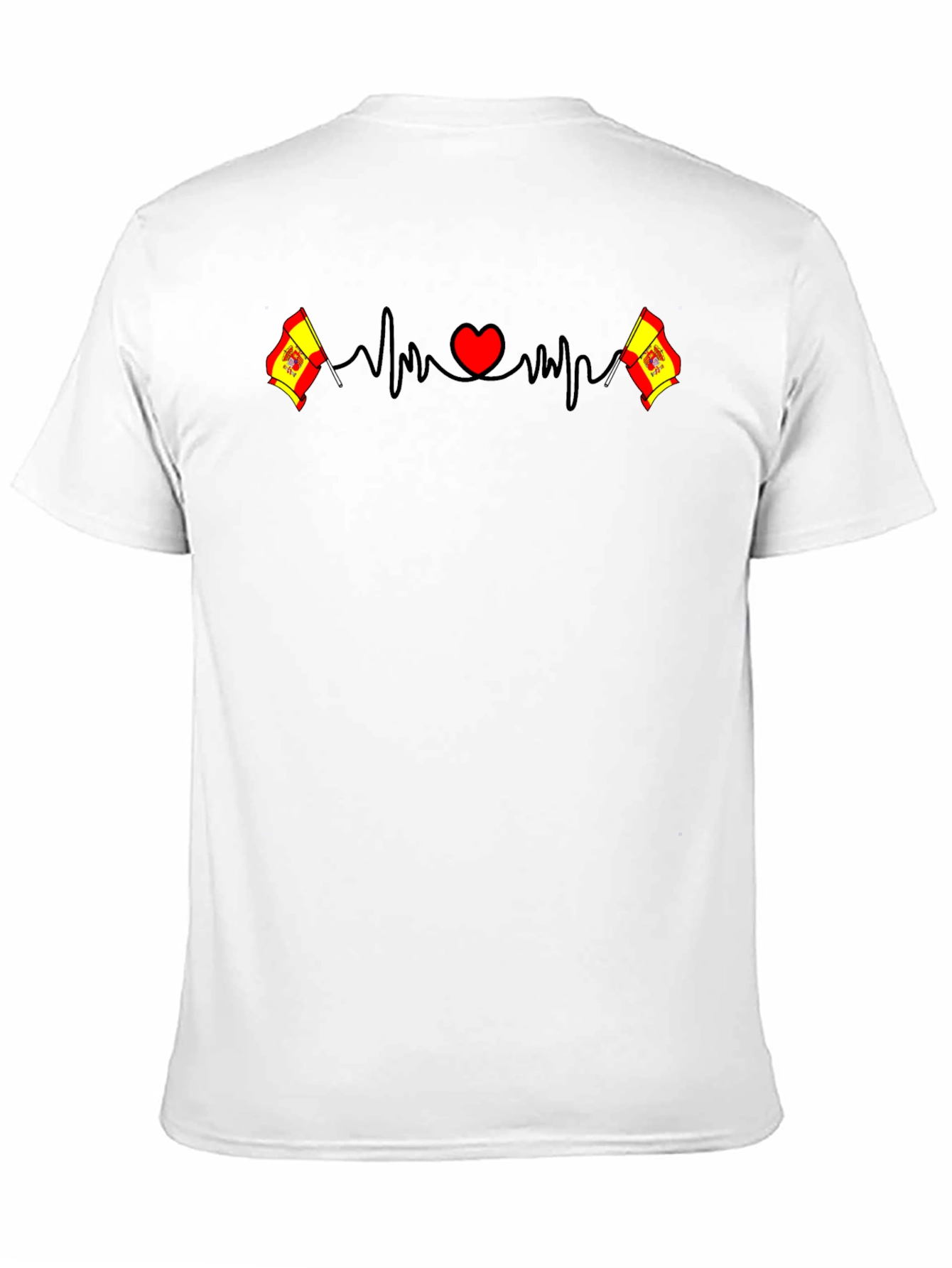 Spain Heartbeat T-Shirt - Spanish Pride Tee