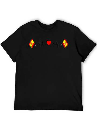 Spain Heartbeat T-Shirt - Spanish Pride Tee