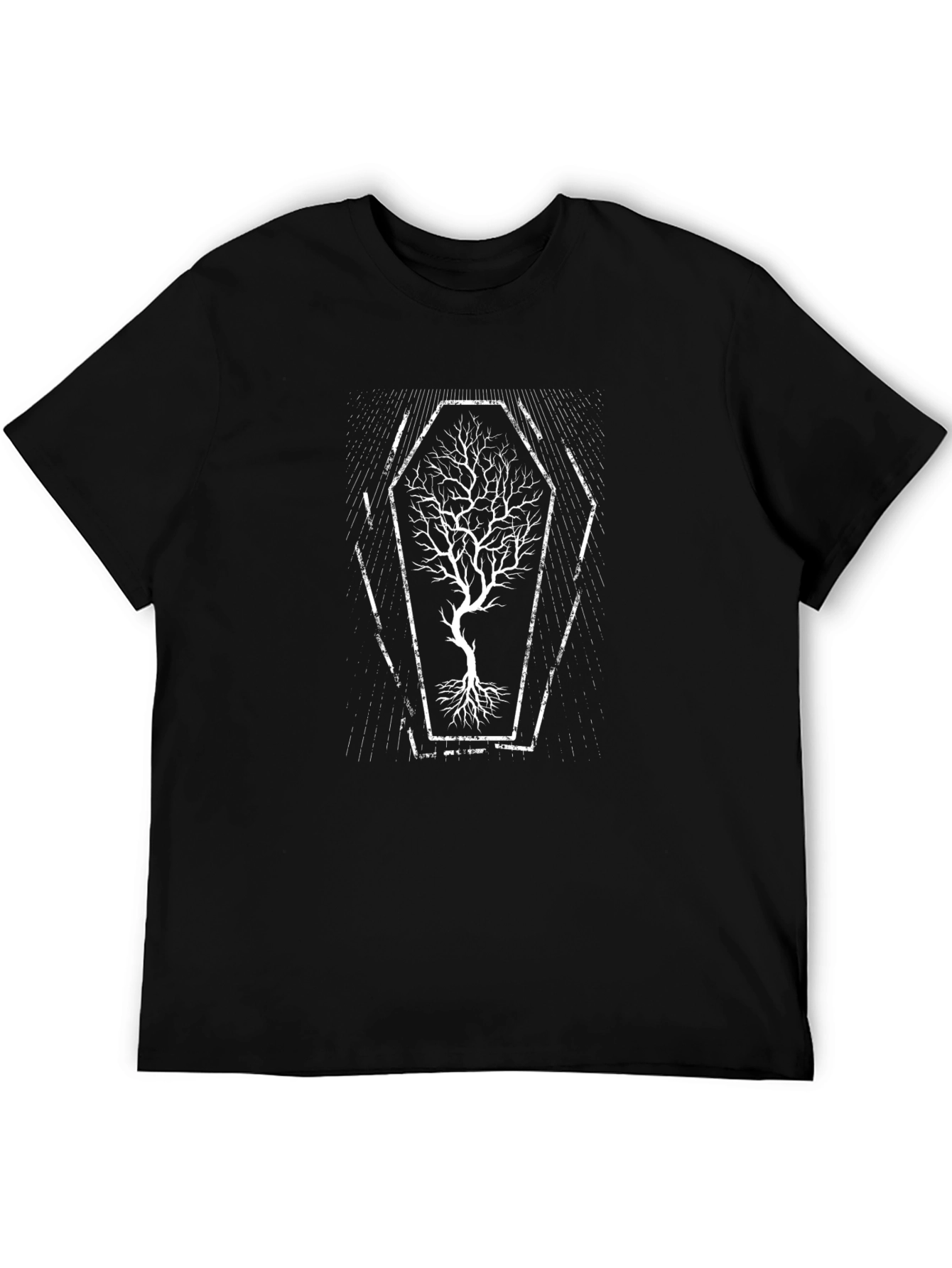 Tree of Life Coffin Graphic Tee - Black