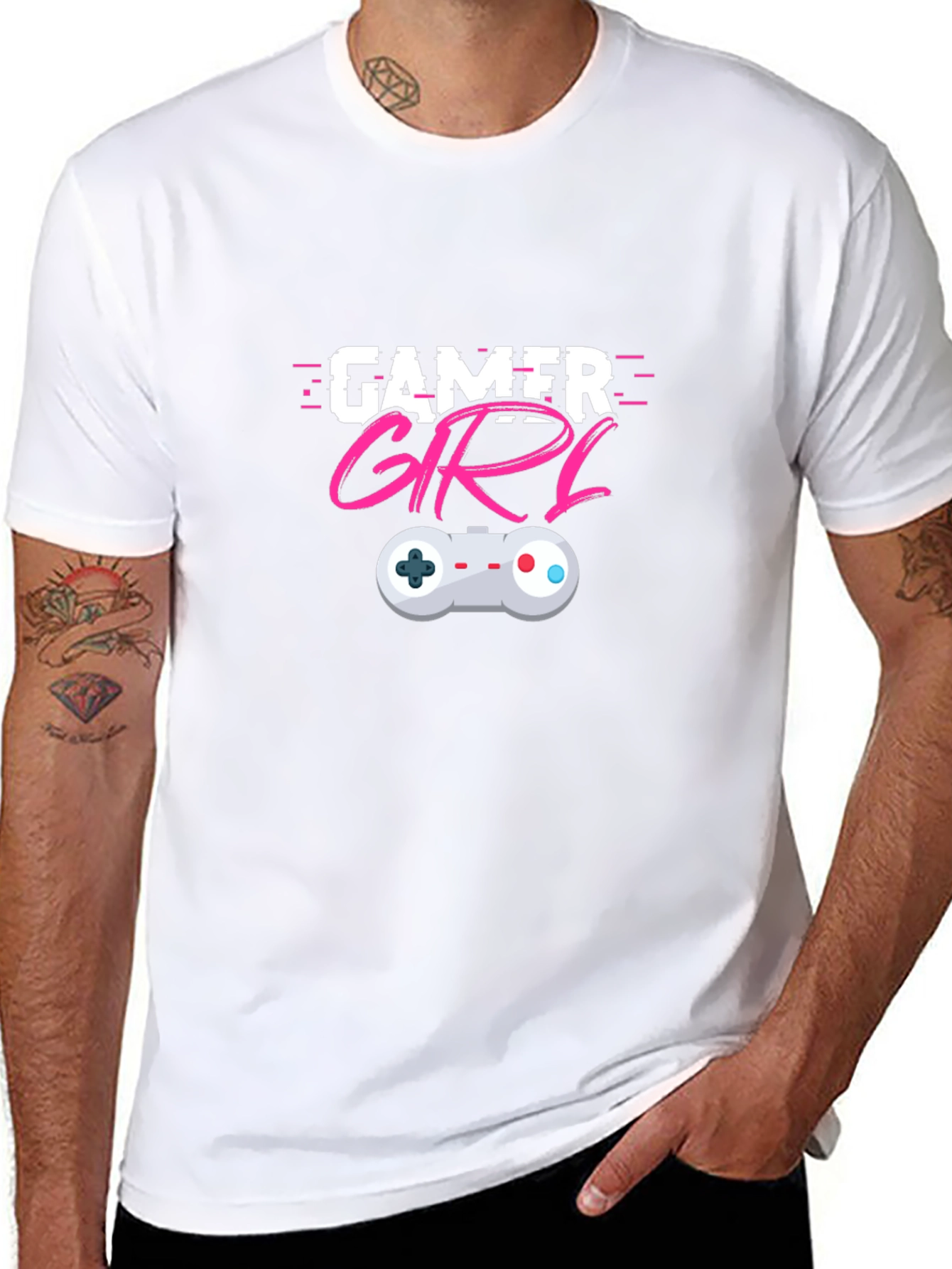 Gamer Girl T-Shirt - Black Cotton Blend
