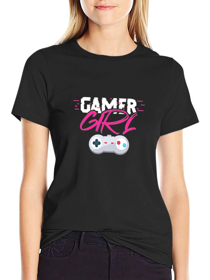 Gamer Girl T-Shirt - Black Cotton Blend