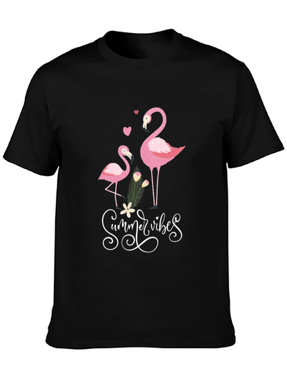 Summer Vibes Flamingo Graphic Tee