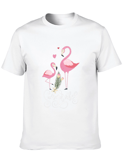 Summer Vibes Flamingo Graphic Tee