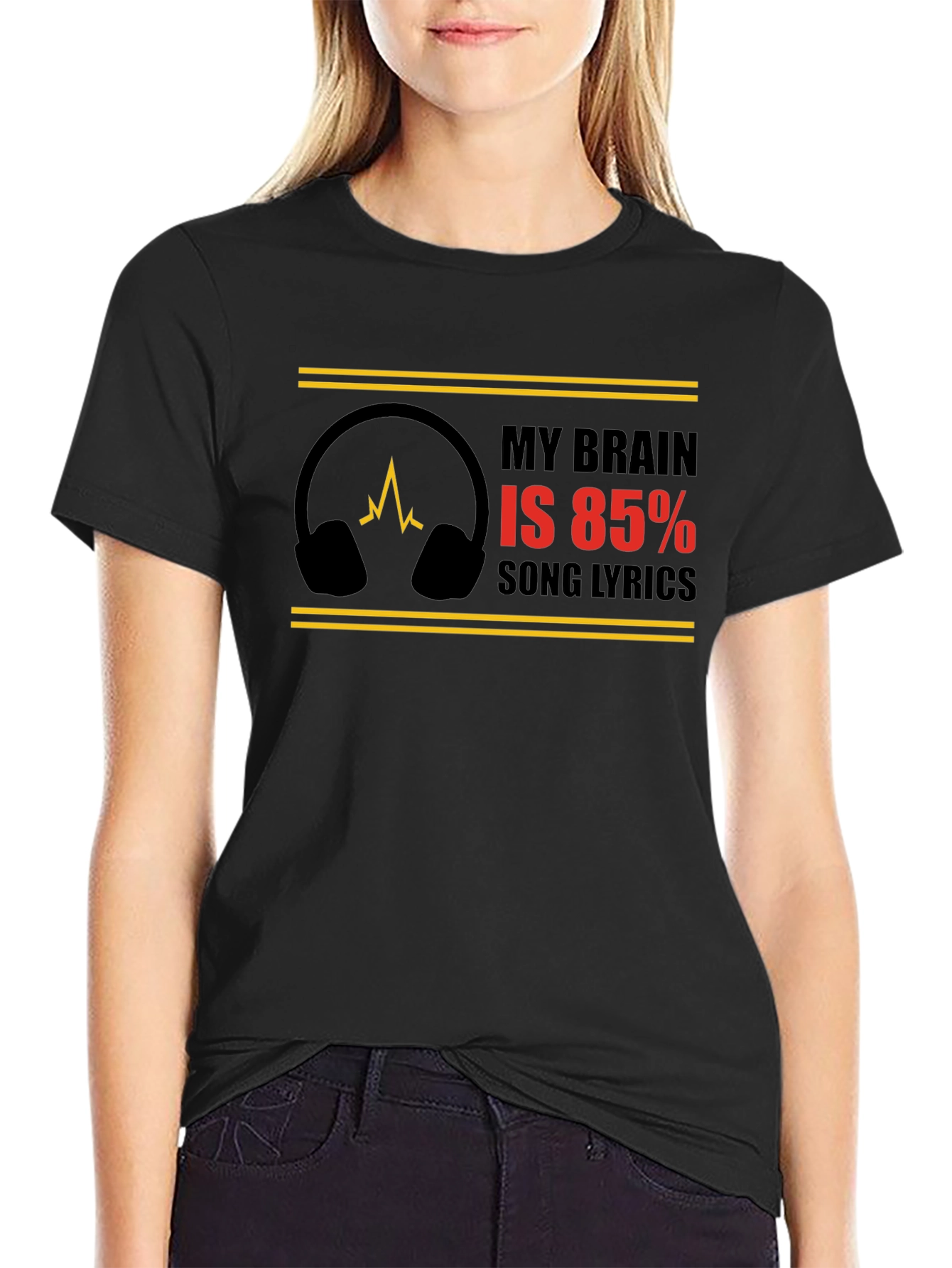 My Brain is 85% Song Lyrics Graphic Tee
