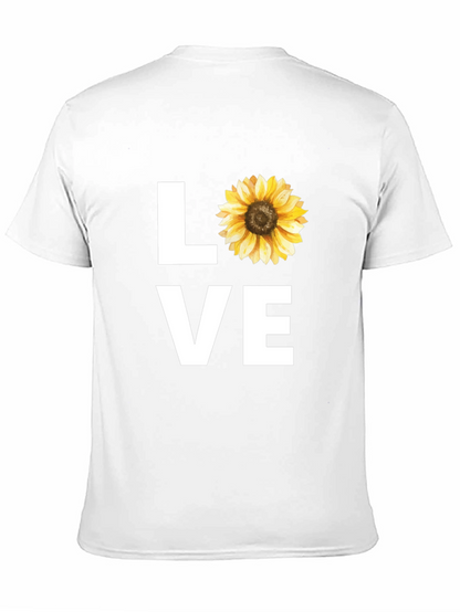 Sunflower LOVE Graphic Tee - Stylish Black T-Shirt