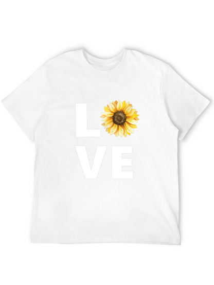 Sunflower LOVE Graphic Tee - Stylish Black T-Shirt