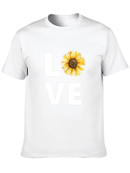 Sunflower LOVE Graphic Tee - Stylish Black T-Shirt