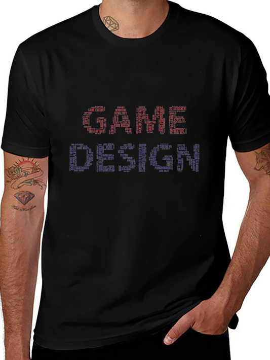 Game Design Word Art Graphic T-Shirt