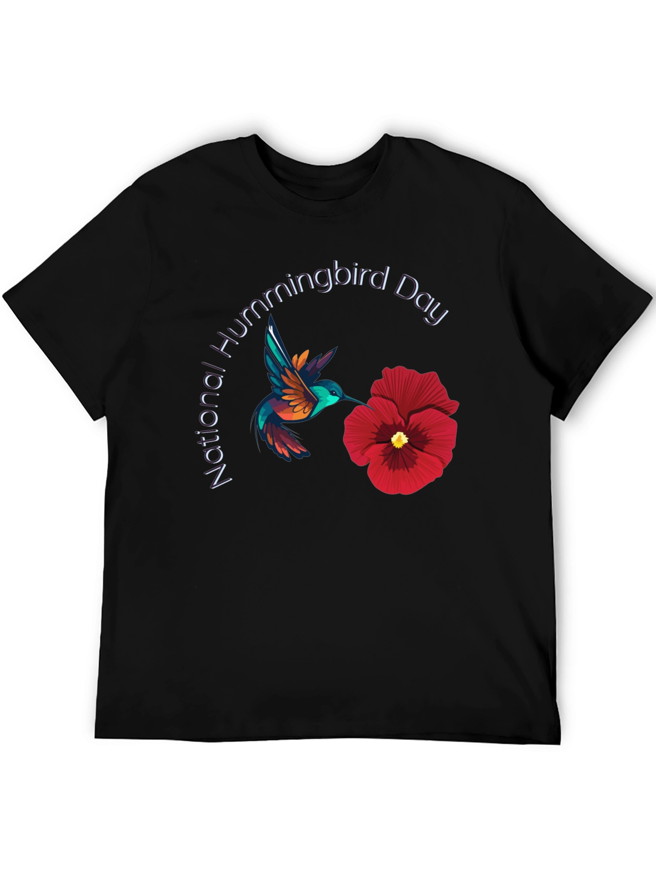 National Hummingbird Day Black T-Shirt