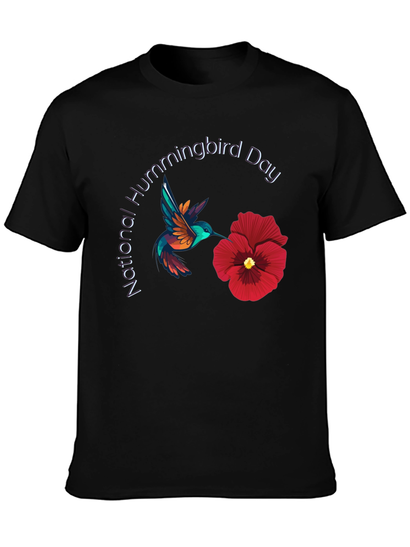 National Hummingbird Day Black T-Shirt