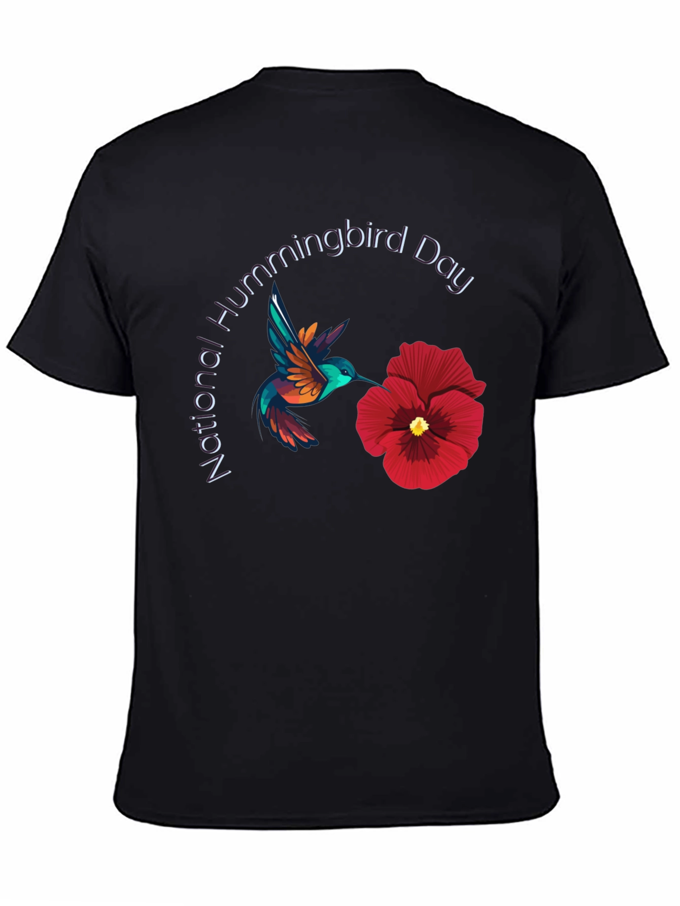 National Hummingbird Day Black T-Shirt