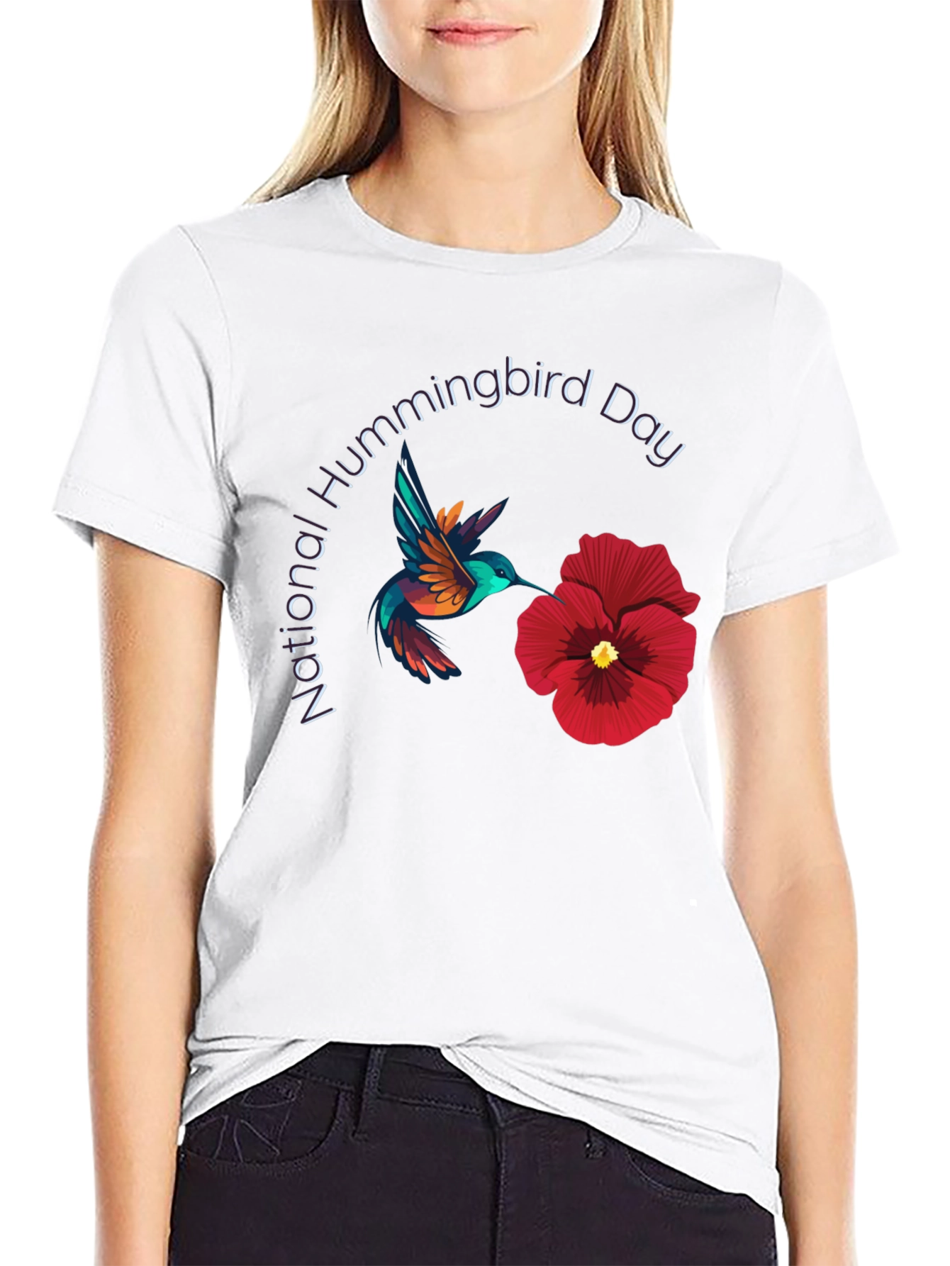 National Hummingbird Day Black T-Shirt