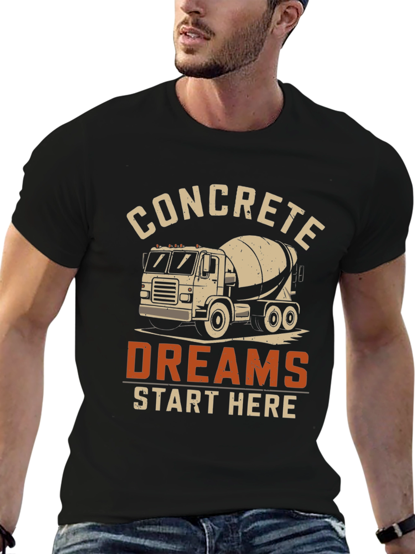 Concrete Dreams T-Shirt - Construction Worker Tee