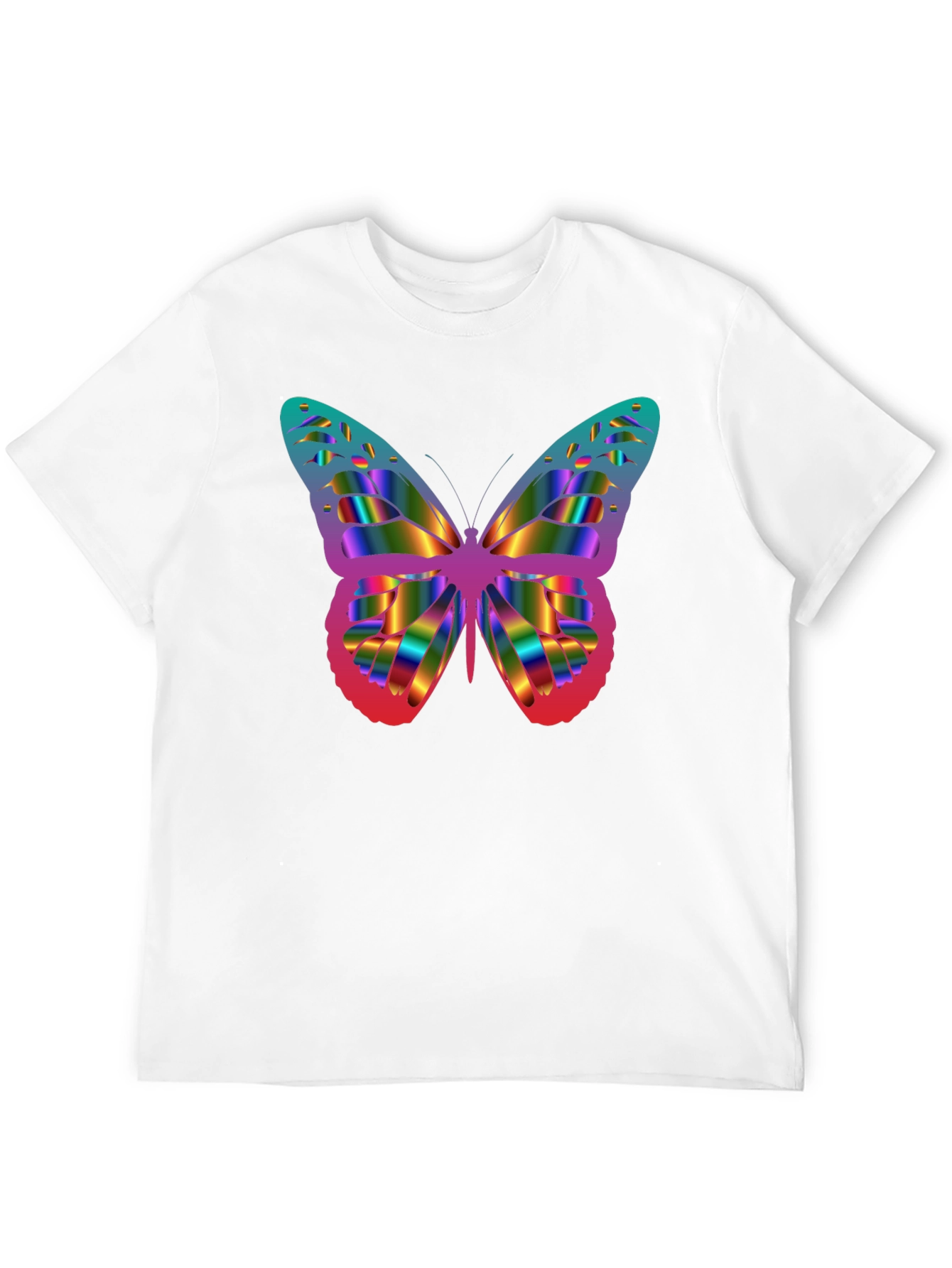 Rainbow Butterfly Graphic T-Shirt