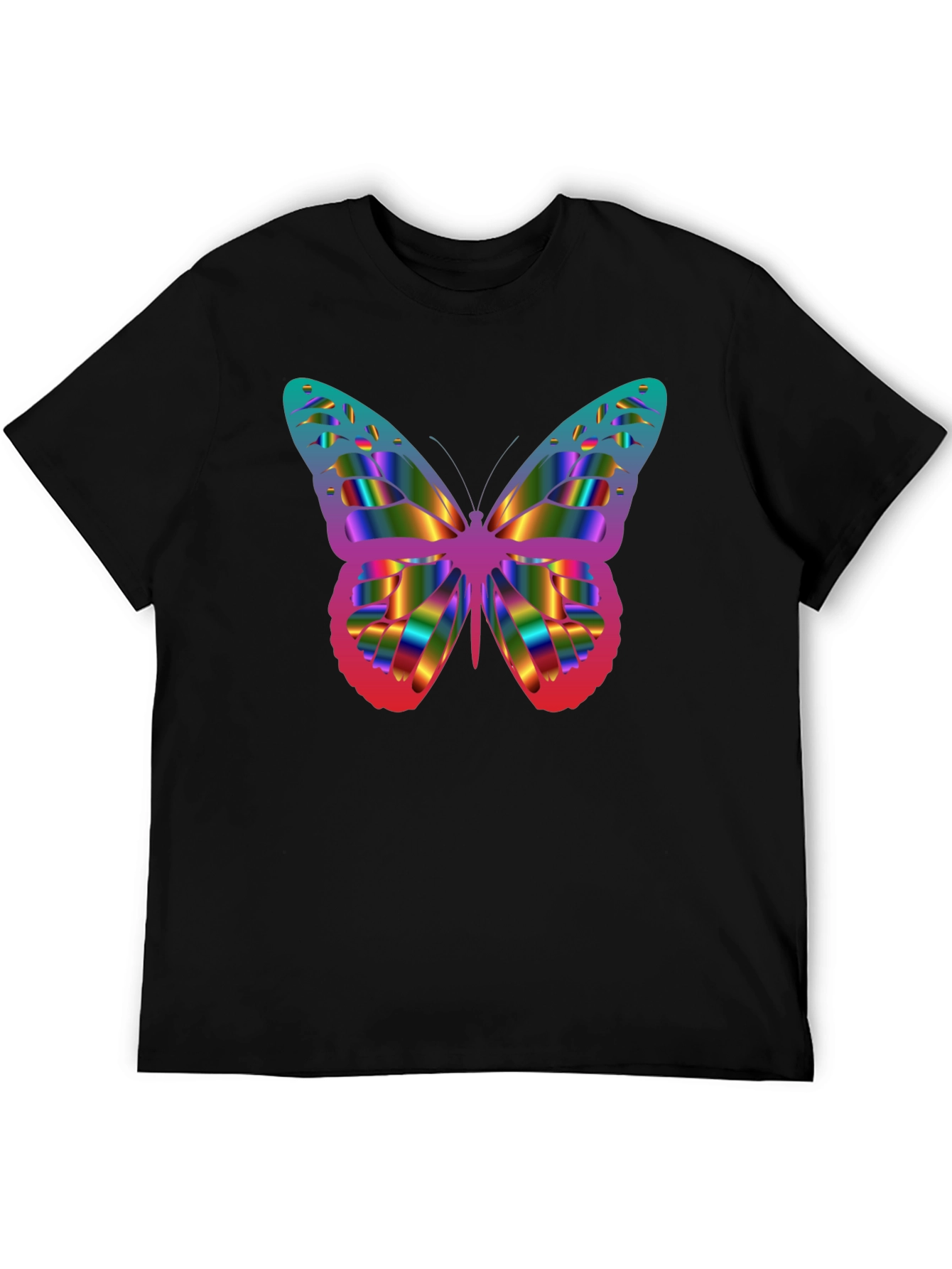 Rainbow Butterfly Graphic T-Shirt