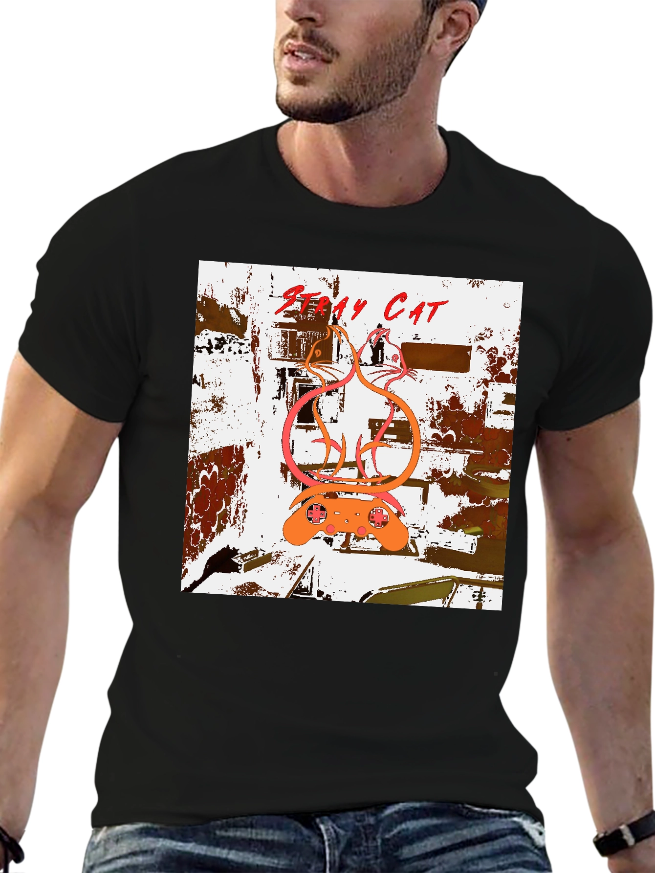 Stray Cat T-Shirt - Urban Style Graphic Tee
