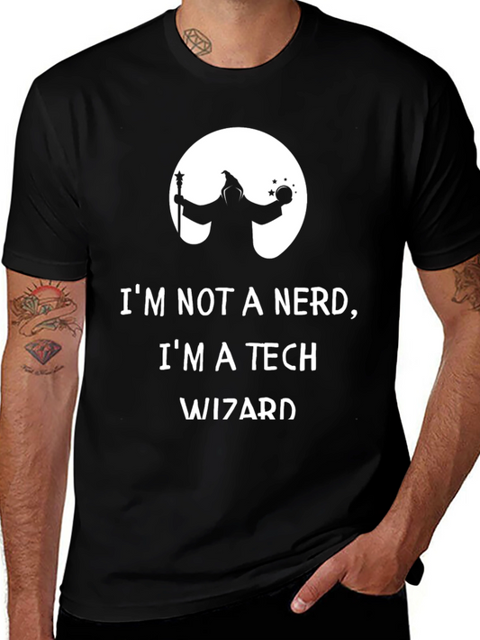 Tech Wizard Graphic Tee - Black