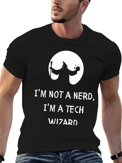 Tech Wizard Graphic Tee - Black