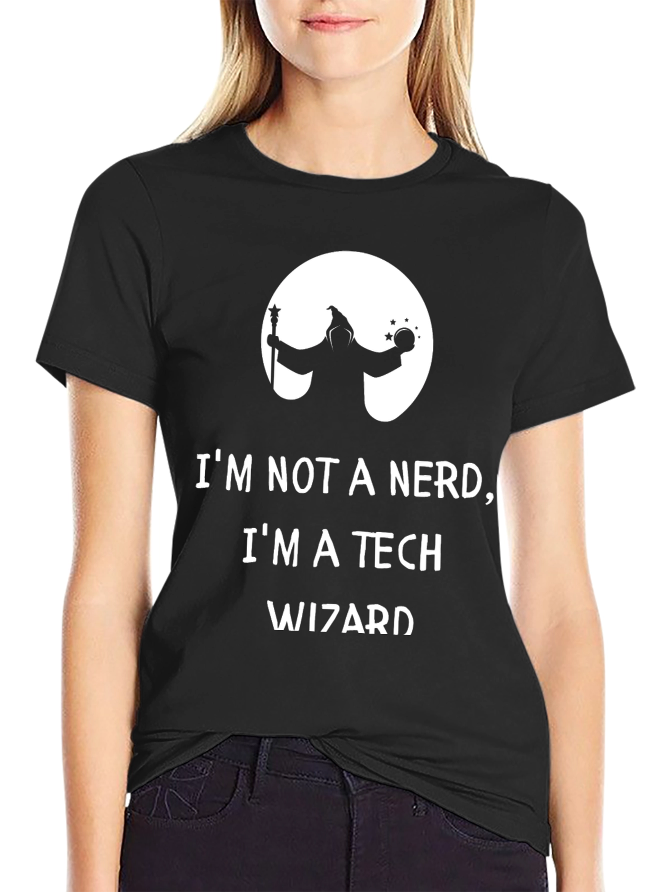 Tech Wizard Graphic Tee - Black