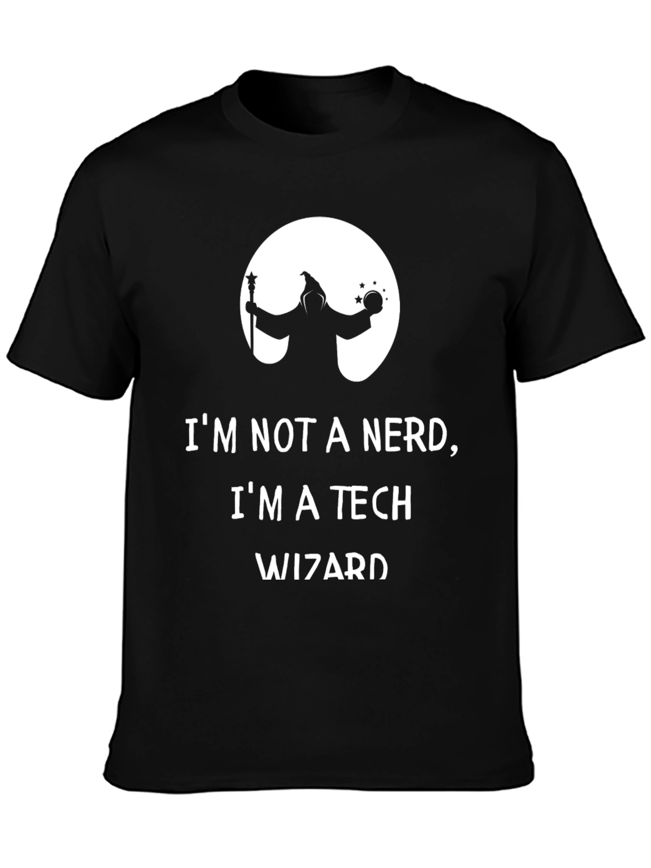 Tech Wizard Graphic Tee - Black