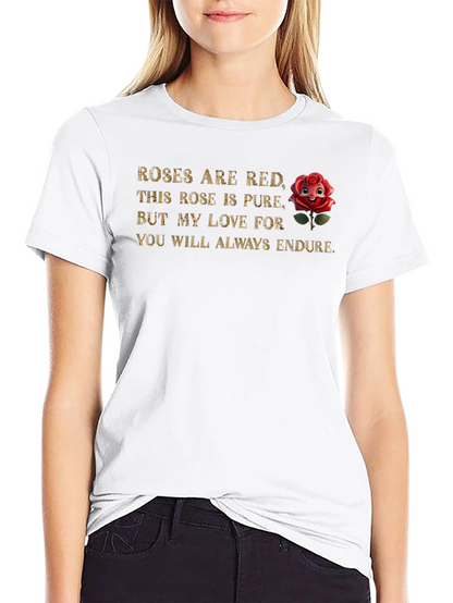 Romantic Rose Poem Graphic Tee