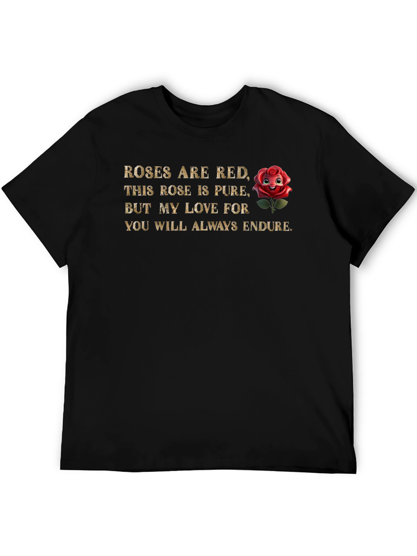 Romantic Rose Poem Graphic Tee