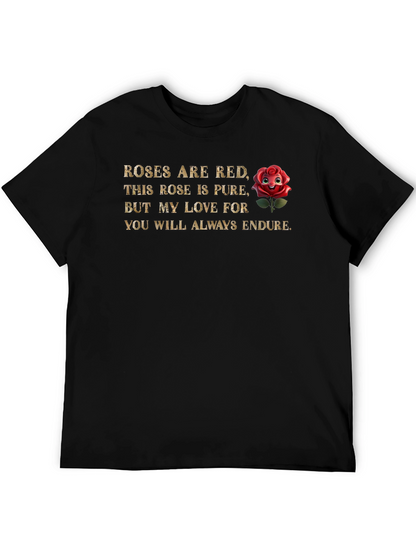 Romantic Rose Poem Graphic Tee