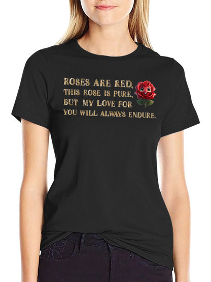 Romantic Rose Poem Graphic Tee