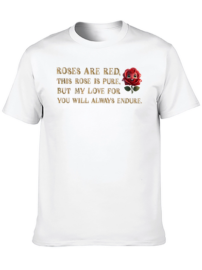 Romantic Rose Poem Graphic Tee