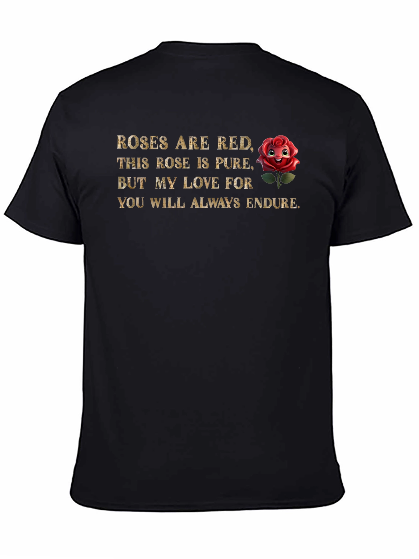 Romantic Rose Poem Graphic Tee