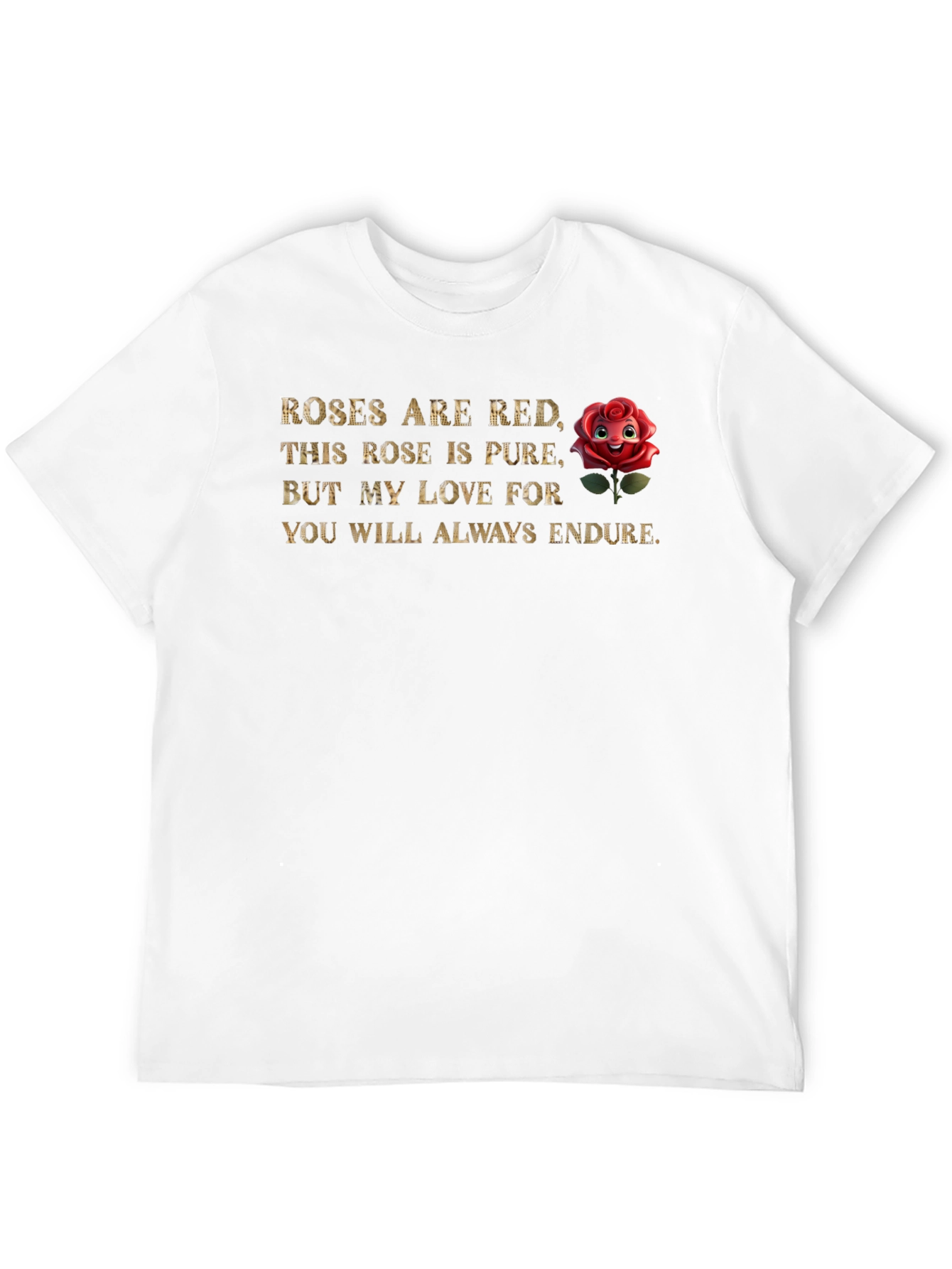 Romantic Rose Poem Graphic Tee