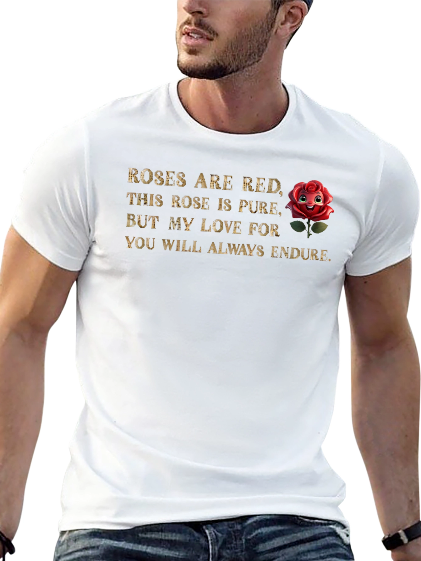 Romantic Rose Poem Graphic Tee