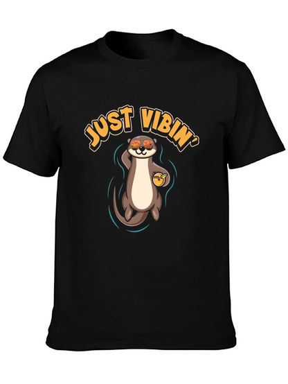 Just Vibin Otter T-Shirt - Cool Summer Vibes